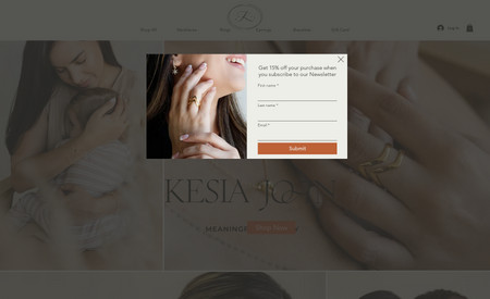 KesiaJoan: Kesia Joan is a high-end jewelry store. Through this website, customers can place orders and also join our ambassador program.





