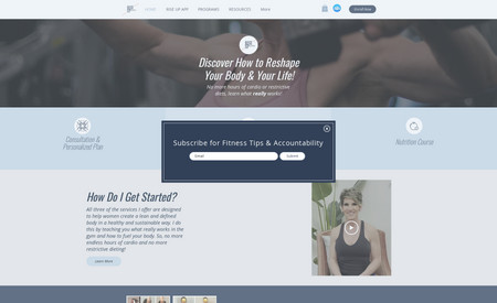 Fitness Coach Website: Rise Up Fitness
