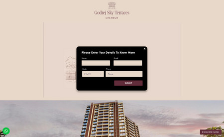 Godrej Sky Terraces: Designing the landing Page to Capture Leads