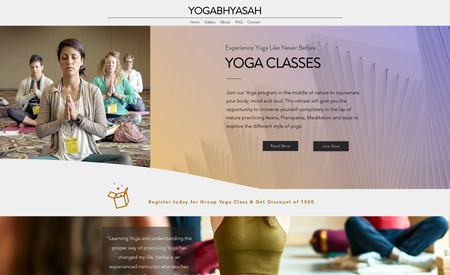 Yogabhyasah: Yoga Retreat - Brand Promotion and website designing