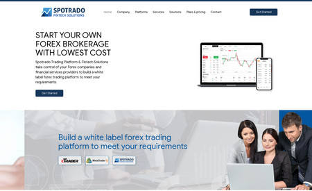 Spotrado Fintech: Website for a fintech company in UAE