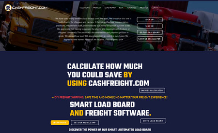 Cashfreight.com: Digital load board that is managed by Microsoft Azure team and we handle the face of the company. 