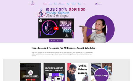 Musicians Addition: This is an online music school.