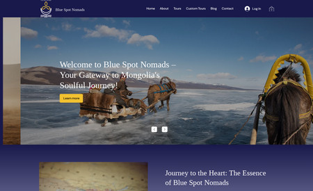 Blue Spot Nomads: Created a custom website for a Mongolian tour company. 