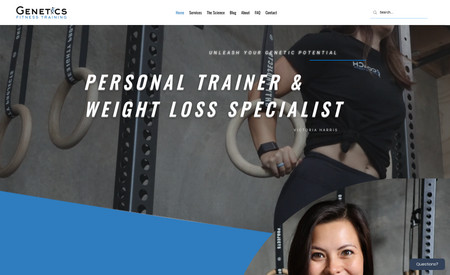 Genetics Fitness: Personal Trainer,  Booking Services,  Custom Code