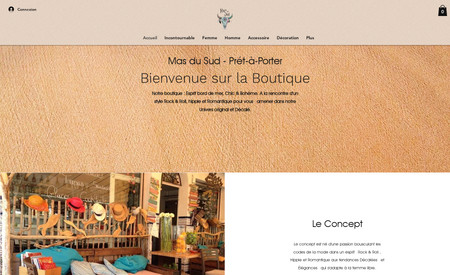 Mas du Sud: Refonte total de ce siteweb pour un magasin de décoration en région Parisienne