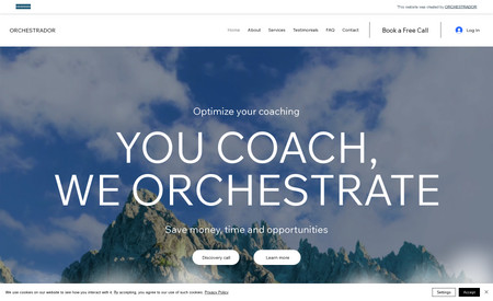 ORCHESTRADOR: My own website within WIX Studio shows how a site can be clear and concise.