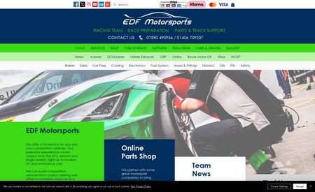 EDF Motorsports: I created this website from scratch to the client's brief.
