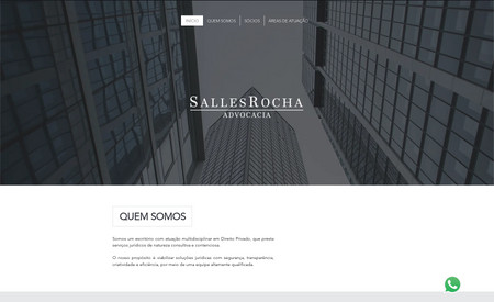 Salles Rocha: Site realizado para um escritório de advocacia em Belo Horizonte/MG