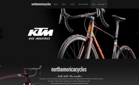 NA Cycles B2B: A dealer front-end portal site for the bicycle, fitness, and outdoor lifestyle industries.