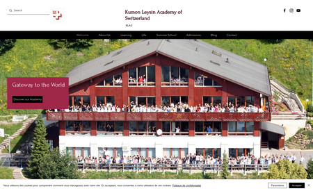 Kumon Leysin Academy: Siteweb créé pour une haute école basé à Leysin en Suisse