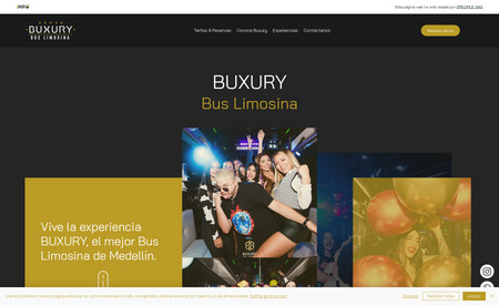 Buxury: Desarrollo completo del sitio web en Editor X. Imágenes y contenido optimizado para SEO. Configuración de pagos, automatizaciones y formularios de contacto.