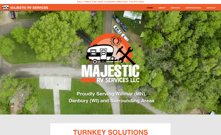 Majestic RV Services: This is a user-friendly and lovely site that incorporates a motion header!