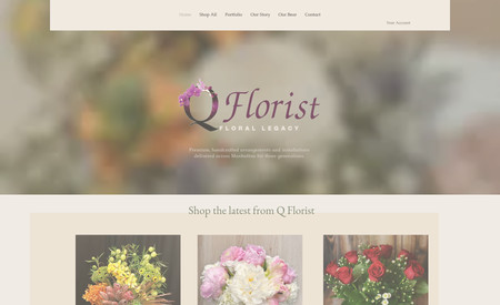 Qflorist: This custom coded website for a popular New York City florist was developed by our team and tailored to the specific needs of our client. We worked with the client to upload a full inventory of goods for this e-commerce website, while also illustrating various other services offered by this business. The business has seen an increase in traffic and sales by over 200% since the site launched. 