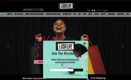 Lush Life Brand: Revamped E-commerce website