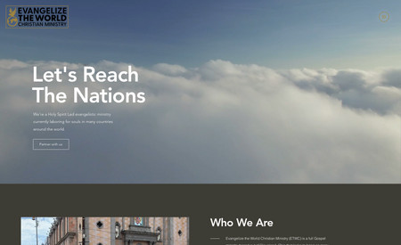 ETWC Ministry: We partnered with ETWC Ministry to design a powerful website to reach their audience with ministry information and updates, including live church services, and a donation option to allow people to support their worldwide Christian evangelism.