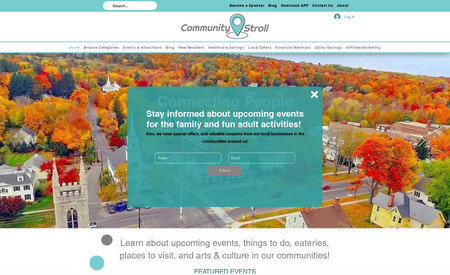 Community Stroll: An advanced community hub Website. Built to house multiple accounts and be an interactive place for visitors.