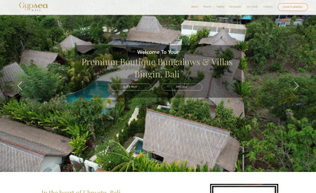 Gypsea Bali: Redesigned the site of a hotel in Bali, Indonesia 