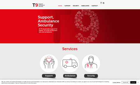 T9 Services: Full design and development of the site.