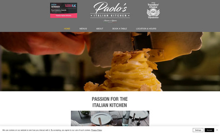 Paolo&amp;amp;amp;amp;amp;amp;amp;amp;amp;#39;s Italian Kitchen: Developed a website for this popular Italian restaurant. Tasks included Search Engine Optimisation, Website GDPR Compliance and Social Media pages establishment.