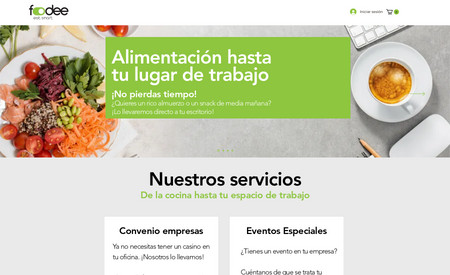 Foodee: Desarrollo de Página Web para empresa de servicios de comida en oficinas.
