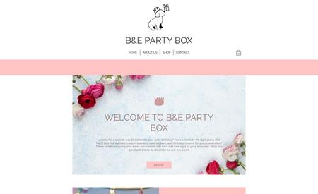 bandepartybox: B&E Party Box is an eCommerce site that provides customizable party boxes for your pet!