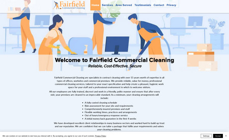 Fairfield Commercial: Complete branding and website development for cleaning company moving into the commercial cleaning world. In addition to the site development, I set the owner up to be able to get the most out of the Ascend marketing email tools.
