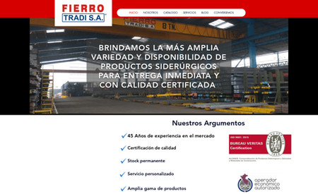 TRADISA: Website de una de las empresas comercializadoras de productos de acero en Perú. Este website tiene alrededor de 3,000 visitas mensuales por el gran contenido técnico que tiene, distribuido en casi 100 páginas internas.