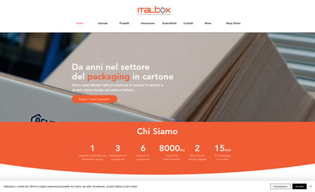 Italbox-scatolificio: Il Cliente aveva bisogno di un nuovo sito che rappresentasse a pieno la sua azienda e che potesse informare i clienti ed i visitatori delle informazioni base.