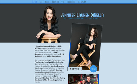 Jennifer Lauren DiBella : Jennifer wanted a site that matched her marketing materials as an actor and career coach but was still simple and conveyed her business. 
