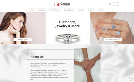 Life Group International: אתר תדמית לקבוצת לייף גרופ המתמחה בפיתוח עיסקי, תכשיטים ויהלומים