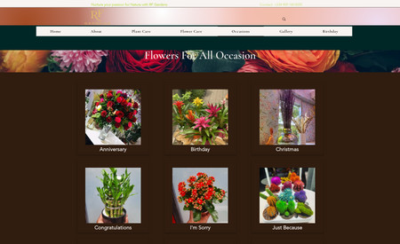 Rfgardens: We have created the complete website from scratch