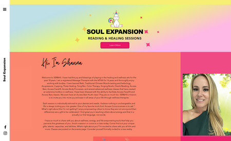 Soul Expansion: This website is a lively and colourful platform that's designed to highlight the variety of classes offered by the client. While a booking service is planned for the future, the current focus is on exploring the wide range of classes available. Overall, it's a fun and informative platform that's sure to pique the interest of anyone looking to learn something new.