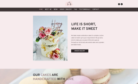 7bakersden: An advanced website for a home-based bake shop in New Jersey. Created custom forms & features.