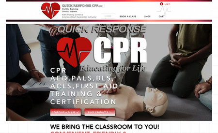 Quick Response CPR: Website for CPR services and booking.