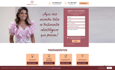Barbara Magalhães: Landing Page para a dentista Bárbara Magalhães em Sabará - MG.