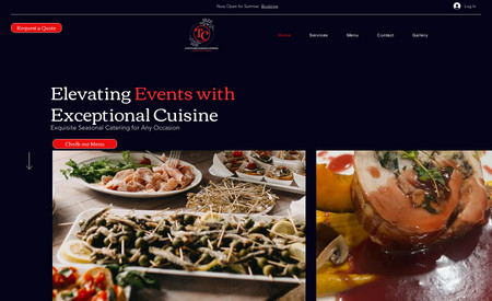 Tasty Creations Caterning: New Website design and content.
New Logo design
