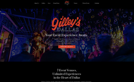 Gilleys Dallas: This client needed a refresh to really showcase just how big this venue is, and create a faster way for people to find upcoming artists and events. We simplified the original design, and created a custom coded calendar that was easy to use for both Gilley's employees adding the concerts, and the customers looking for a show.