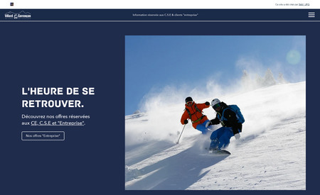 Villard-Corrençon: Création d'une landing page dédiée à la clientèle professionnelle du domaine de ski de Villard-Corrençon.