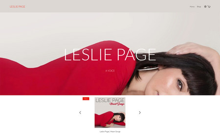 Leslie Page, A Voice: Leslie Page, a wonderfully talented singer with  quite a resume, needed a site to promote herself, sell music, and book events. I built her just that. She supported artist such as Joe Walsh and many others. Create Attraction, Not Just Promotion.