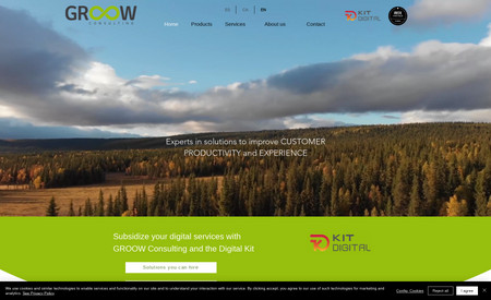 GROOW Consulting: Web corporativa de GROOW Consulting. Diseñada en una sola página para minimizar los clicks y facilitar la navegación.