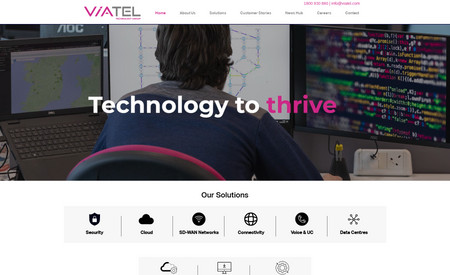 Viatel: Wix website for Irelands' leading communications company.
