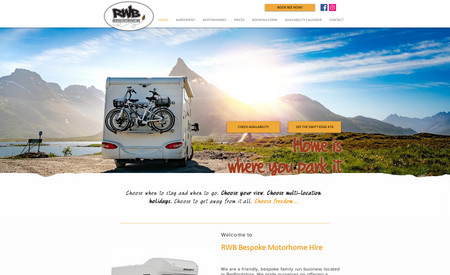 Rwb Bespoke: Custom website for a motorhome hire company