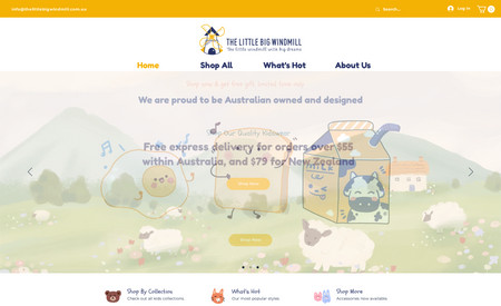 Windmill童装电商: 用户需求：网站设计简洁卡通风