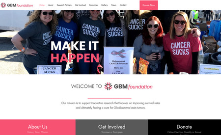 GBM Foundation: Website Redesign Project for Non-Profit Organization
Platform: Wix
Integrations: Email Subscribe, Events Calendar, Gallery, Contact Form, Donation Form, Payment Processing, Automated Email Receipt Confirmations
