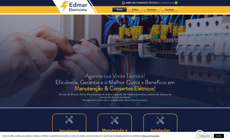 Edmar Eletricista: Desenvolvimento de Website Corporativo.