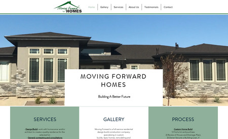 Classic Website Creation - Moving Forward Homes: 2 page website creation