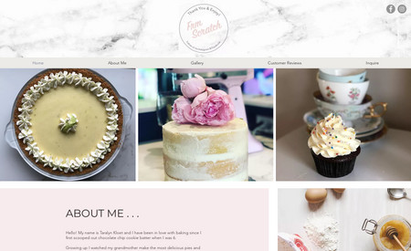 frmscratch: Website for bespoke baking items made fresh to order in Ontario Canada.