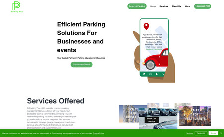 Advanced Valet: Advanced website for a parking lot company