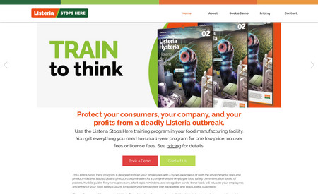 Listeria Stops Here: We helped with the design of this website. It is considered a classic website design with some advanced features. 